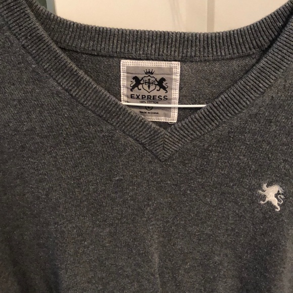 Gray V neck sweater - Picture 2 of 2